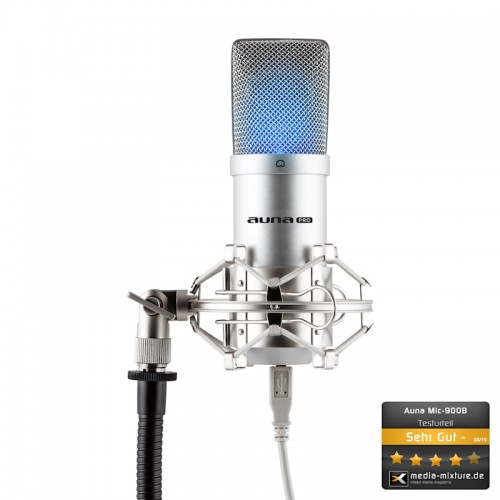 Мікрофон студійний Auna MIC-900S-LED (10028787)